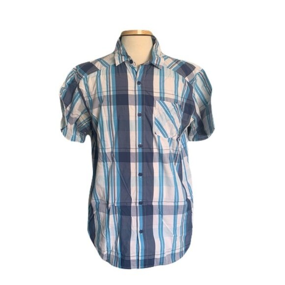 Columbia Large Multi Color Plaid Hiking Shirt - Picture 1 of 4